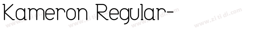 Kameron Regular字体转换